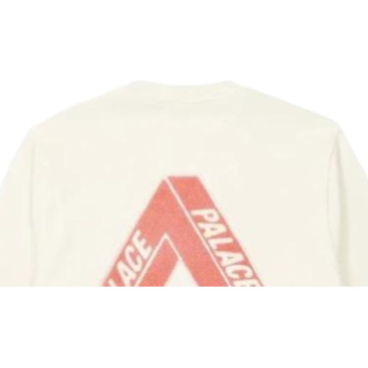 Palace Fleece Tri-Ferg Crew Soft White Unisex Tops P24CS064