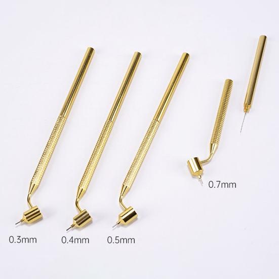 Fine Line Paint Pen Fluid Ink Applicator Pen Metal Slanting Tip Fine Line Pen Paint Applicator Pen for Rock Chips Car Scratch Repair Retouching