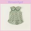 Girl Summer Floral Cotton Twopiece Set With Sleeveless Top For Kids