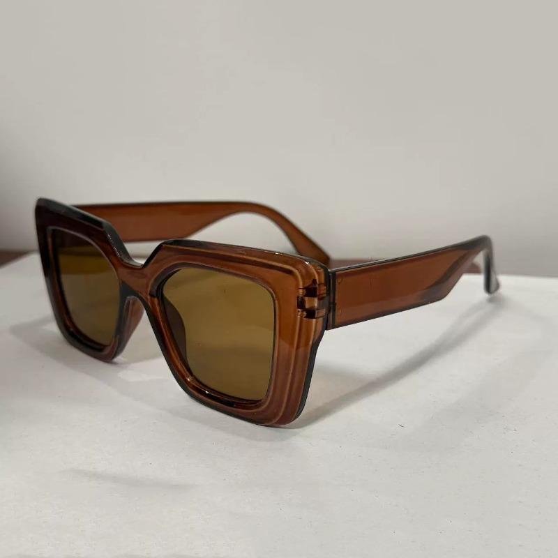 Fashion Vintage Large Frame Sunglasses Trendy Black Sunglasses for Men Women's Shades Sunglasses Travel Eye Protection