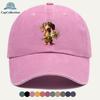 Pc Cartoon Dachshund Holding Bouquet Printed Baseball Cap Cute and Fun Design Stylish Casual Sun Hat Unisex Adjustable Snapb