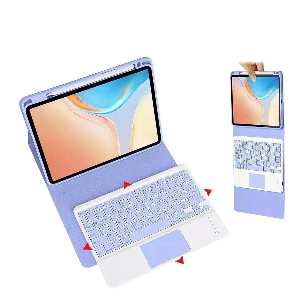 Compatible Bluetooth Keyboard Case for 2025 iPad11 A16, 10th Gen 10.9" with Pen Slot and Backlit Touchpad