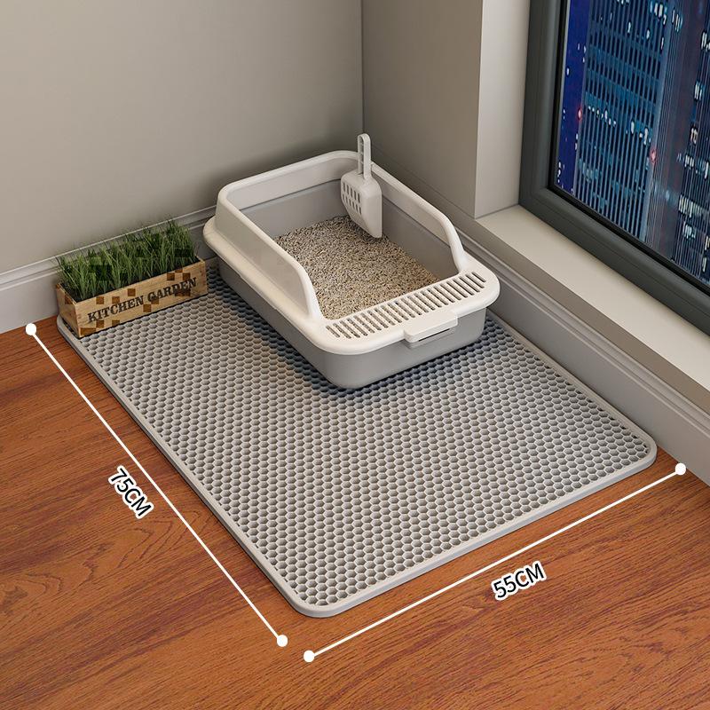 Cat Litter Mat Waterproof Double Layer Pet Litter Box Mat Easy To Clean Non-slip Sand Basin Filter Kitten Dog Clean Supplies