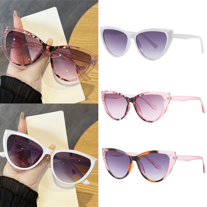 Car Sun Glasses 3pcs Fashion Cat Eye Large Frame Sunglasses Women Classics Square Brand Designer Driving Sunscreen Goggles