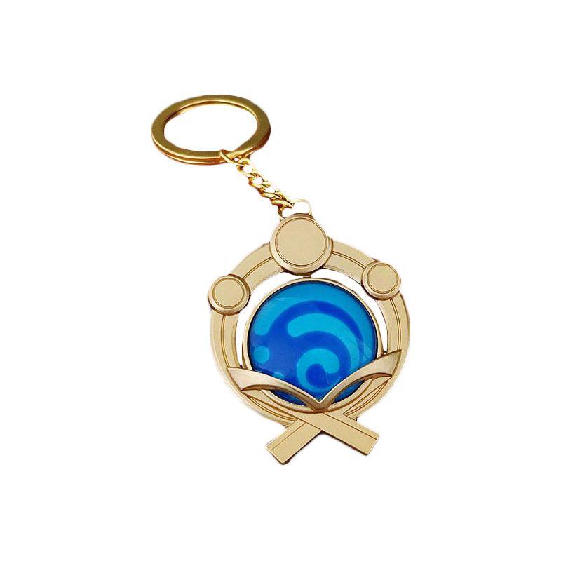 Seven Impact Genshin Elements Keychain Geo Anemo Electro Dendro Hydro Pyro Cryo