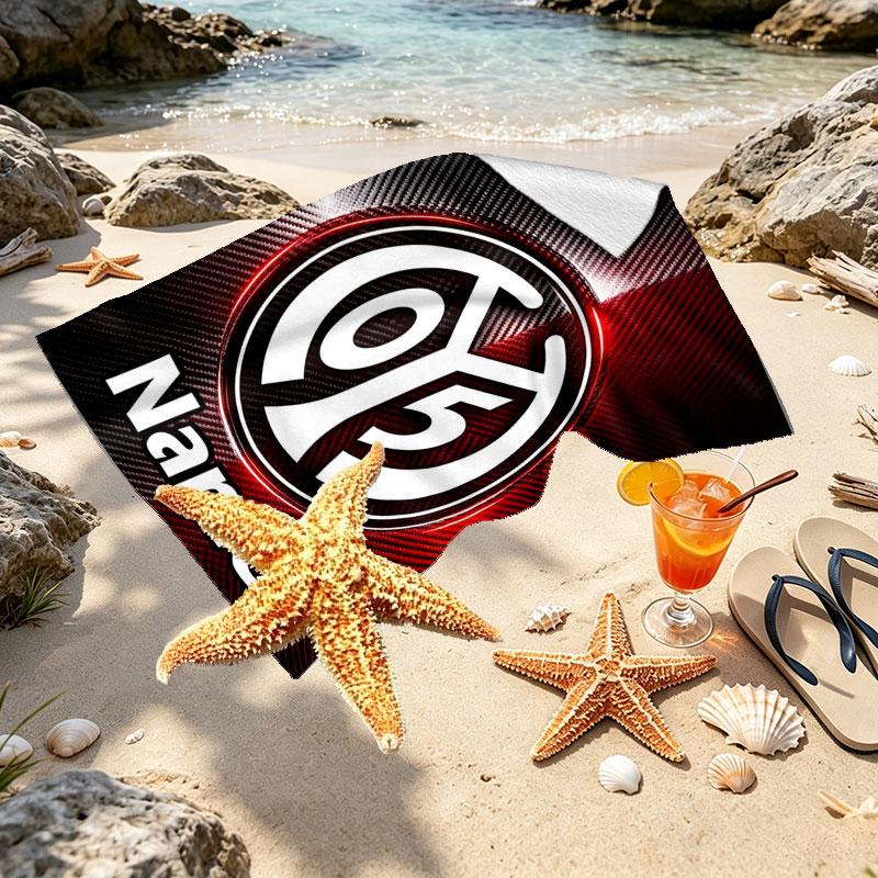 Custom Name Personalized 05 1FSV Mainz 05 Print Beach Towel, for Trip Camping Beach Party Home Decor, Birthday Gift for Family & Friends