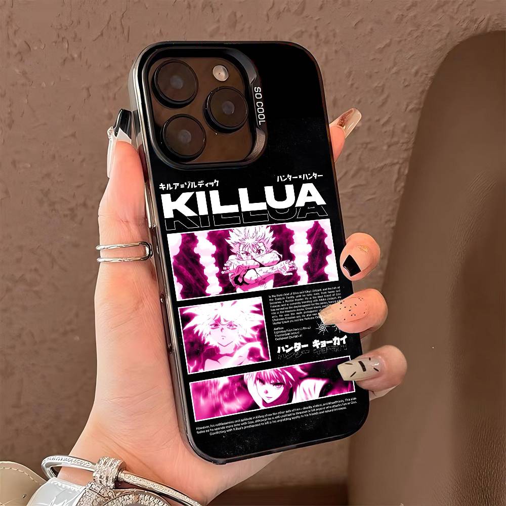 H-Hunter-Hunter Killua Phone Case for iPhone 17 17Air 16 15 14 13 12 11 Pro Max Plus Colorful Silver