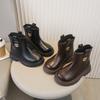 Girls Casual Short Boots Round Toes Soft Bottom Kids Ankle Boots Back Zipper  Autumn  Children  Boots Non-slip