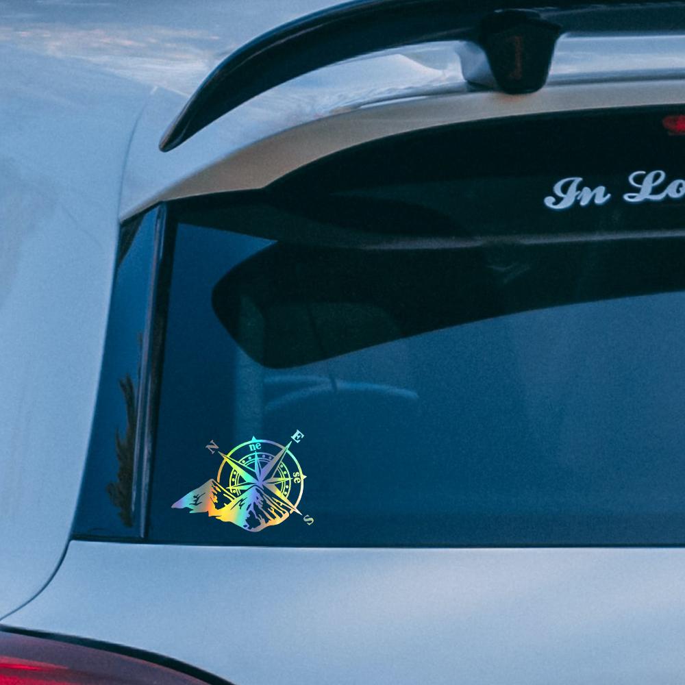 Mountain Compass Car Stickers Funny Vinyl Car Styling Decals For Auto Window Motorcycle