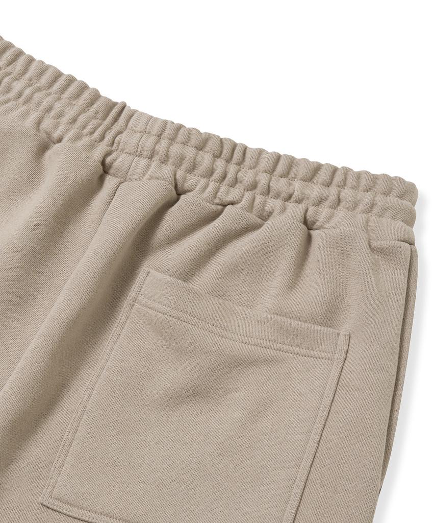 Brown Bless Tag Sweat Pants - Beige