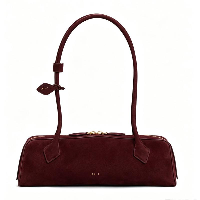 Sac d'épaule en cuir sous le bras style sac à saucisse pour femme sac de travail pour les trajets sac baguette
