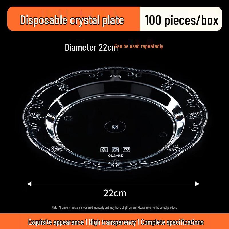 Disposable Round Transparent Plastic Plates