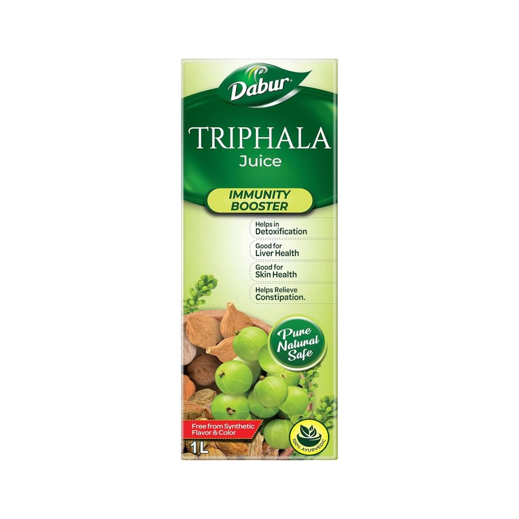 Dabur Triphala Saft 1L Ayurvedischer Kräutersaft für das tägliche Wohlbefinden Natürliches Antioxidans Fruchtmischungsgetränk Balance