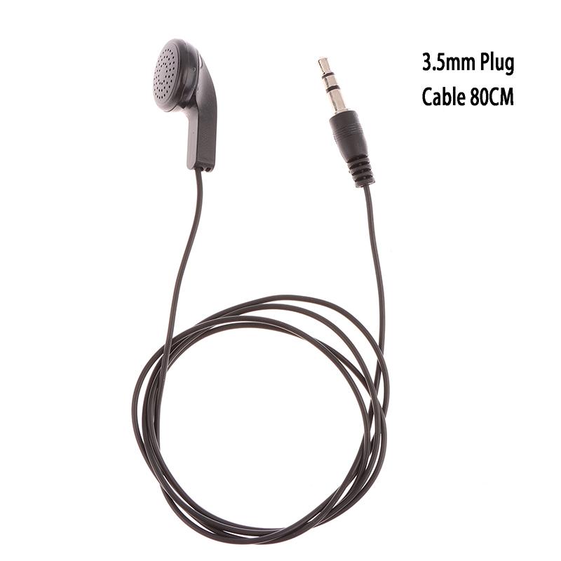 1Pc Earpiece 3.5Mm Plug Single Side Headset Headphone Dual Channel Earphone For Laptop Pc Headset