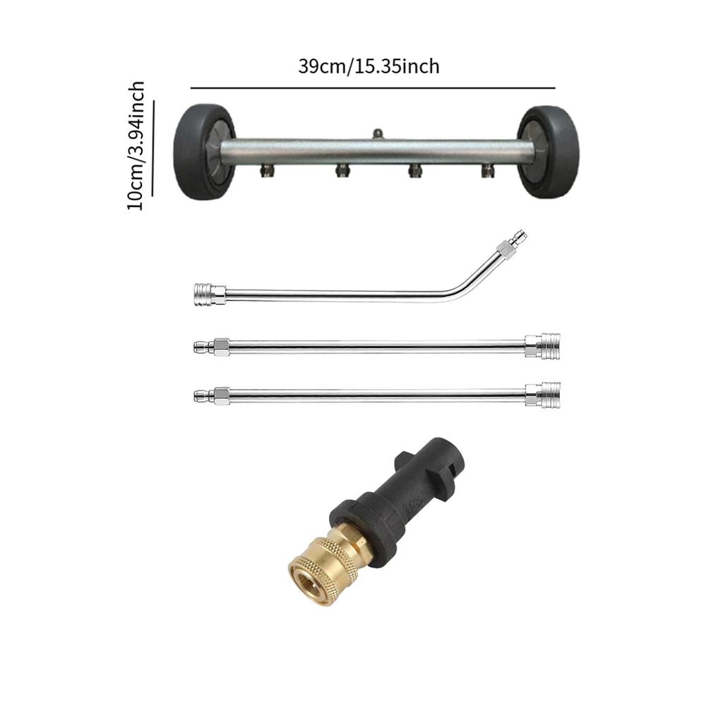 Pressure Washer Car Accessories Sturdy Undercarriage Sprayer Water Broom 4000 PSI for Truck SUV RV Cars Washing Vehicle Supplies