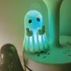 Light-Up Ghost Figurine Halloween Middle Finger Ghost Decoration Lighted Flip-off Ghost Ornament for Party Mantel Shelf Tabletop