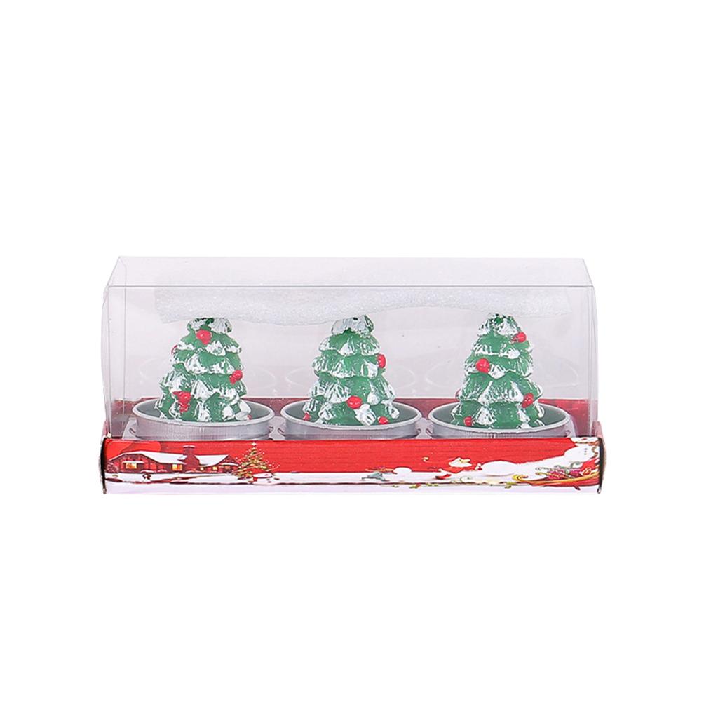 Christmas Craft Gift Candle Painted Decoration Christmas Gift Santas Claus Snowman Cartoon Model Candle