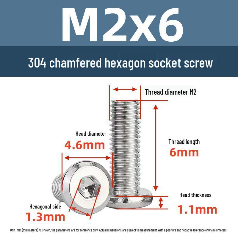 Yigu 304 Stainless Steel M2-M12 Countersunk Flat Head Hex Screw for Furniture & Cabinets