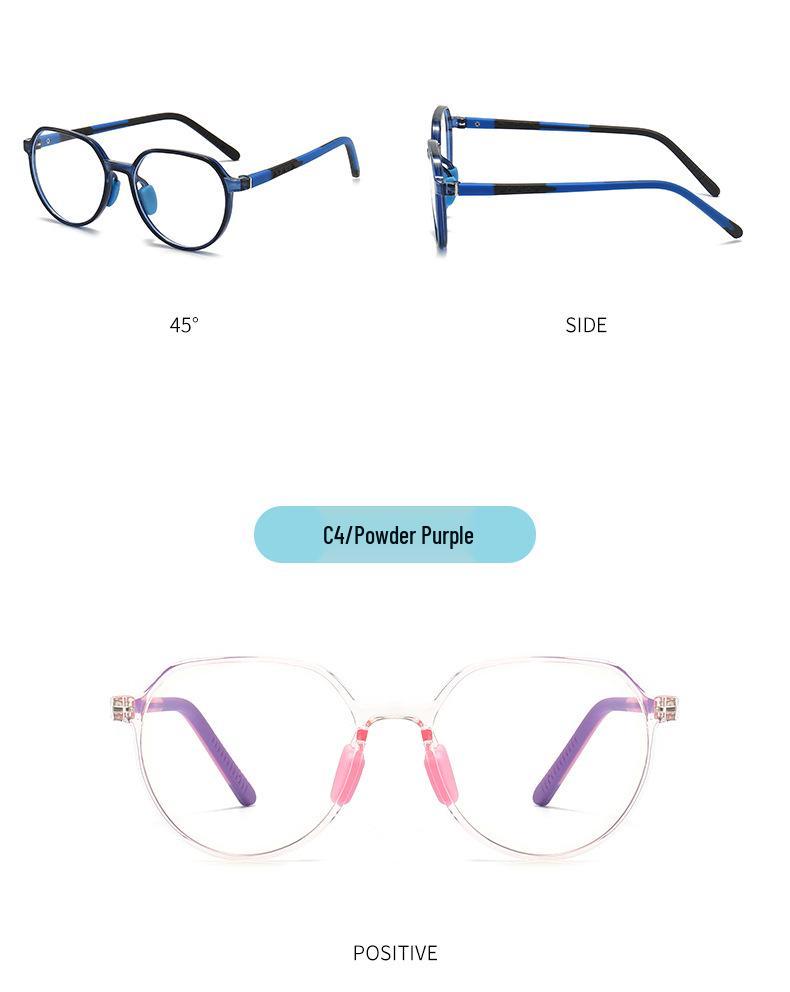 Children's Anti-Blue Light Polygon Glasses, No Prescription, TR90 Frame.