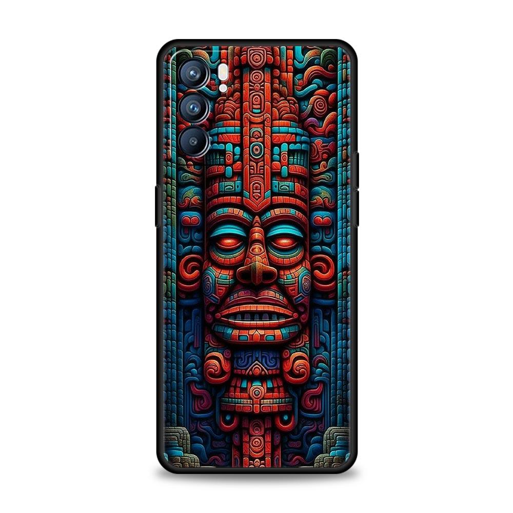 

Vintage Totem Painting Phone Case For Oppo Reno 13 12 11 10 7 F Find X5 X6 A98 A80 A79 A78 A57 A54 A31 A17 Pro 5G Soft TPU Cover Oppo Find X6