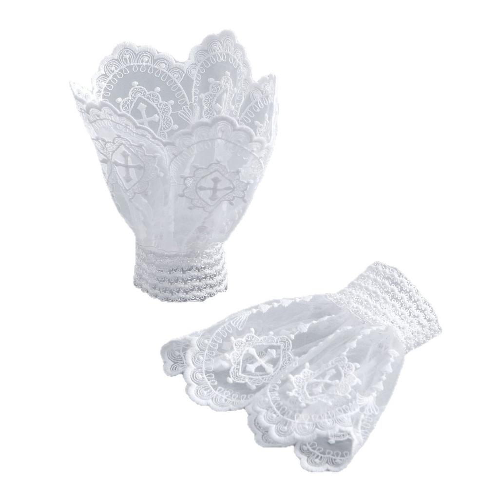 Elegant Lace Trim Wrist Sleeves Decorative Sleeves for Wedding Dress Wrist Accessory Arm Decors For Women Dress Upgrades
