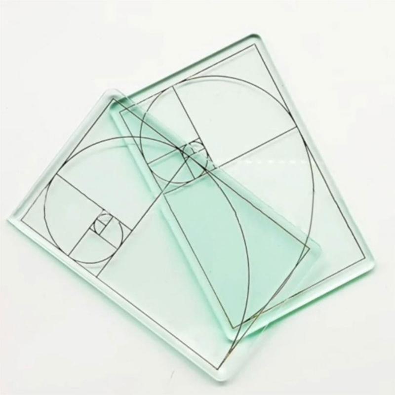 Golden Ratio Viewer,Portable Fibonaccis Composition Views Finder,Photography Scale Viewing Tool,Credit Card Size