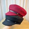 Autumn and Winter Slim Casual Short Cover Warm Woolen Flat Hat Women's Fashion Cloud Octagonal Hat Niche Trend