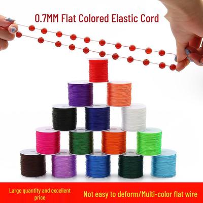 0,7MM Barevná elastická korálkovací šňůrka pro DIY náramky a pletení Wenwan.