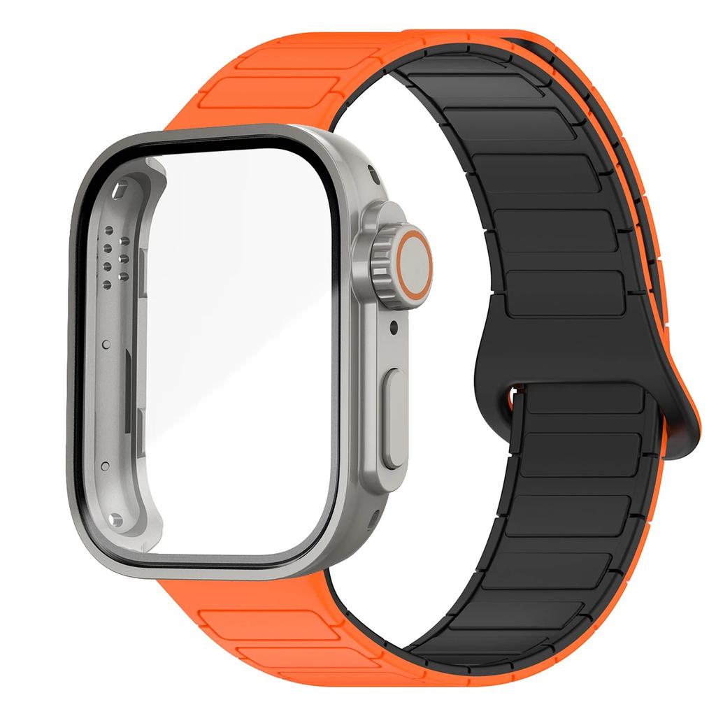 Case+Magnetic Sport Band for Huawei Watch Fit 3 Bracelet Anti Sweat Soft Silicone Wristband Breathable Dual Color Strap