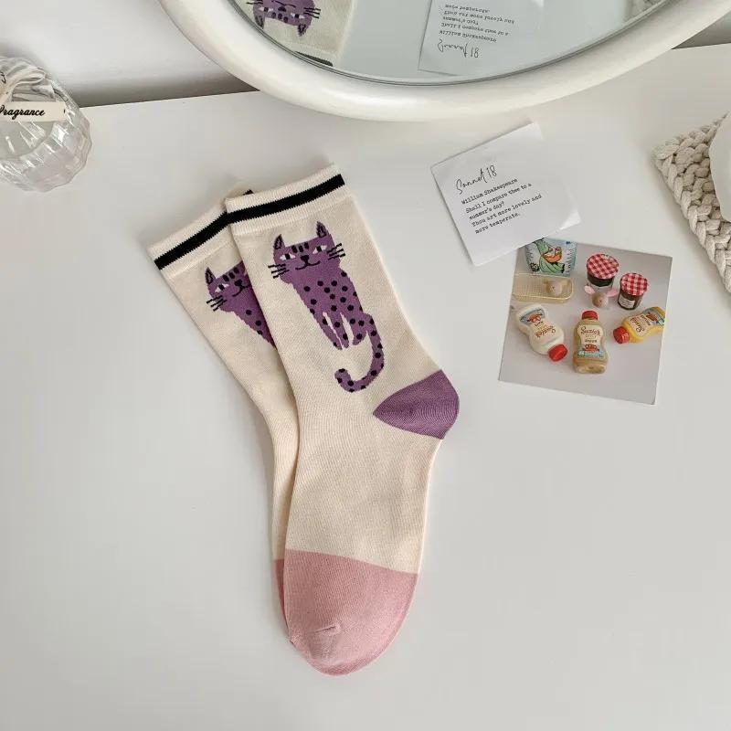 

Смешные носки, модные носки Harajuku Vintage Cotton Womens, повседневные модные носки с рисунком из мультфильмов, милые японские носки для девочек Kawaii EUR 35-39