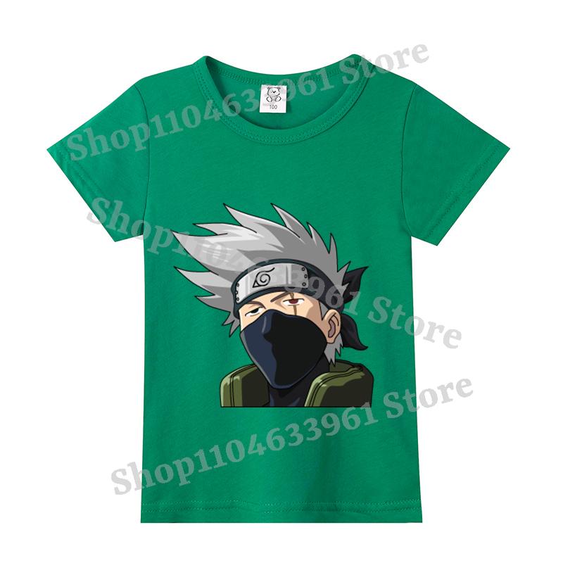 Narutos T-shirt Children Clothing Boy Girl Japanese Manga Pattern Short Sleeve Kid Cartoon Casual Sports Cotton Tee Home Clothes