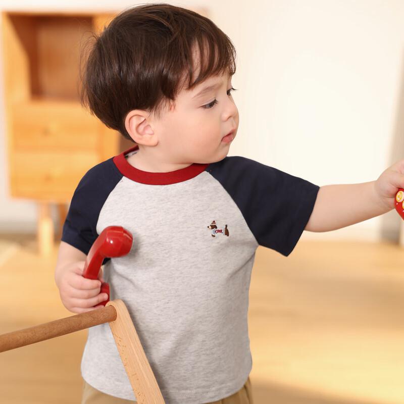LUSON Baby Boys Raglan Sleeve Color-Block T-Shirt
