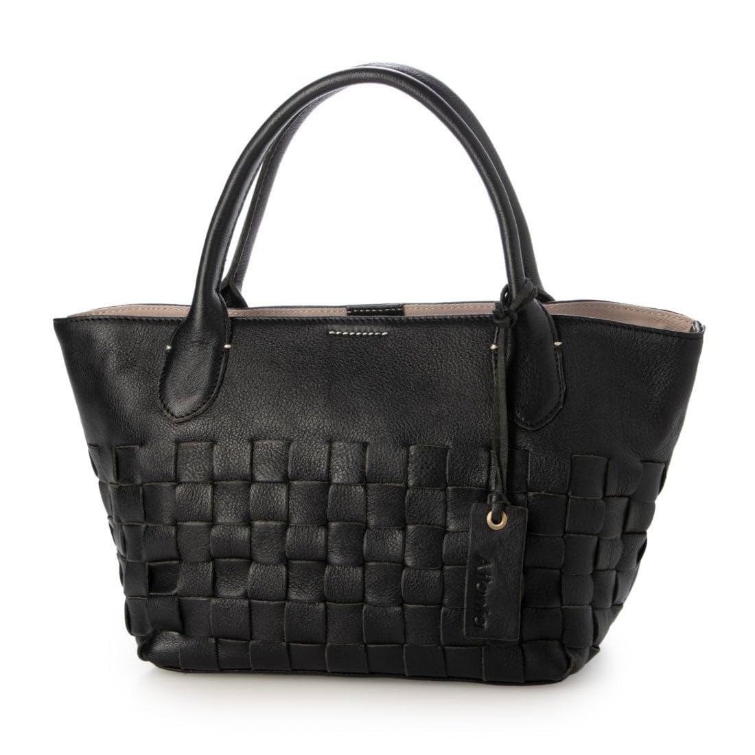 

Cowhide mesh tote bag