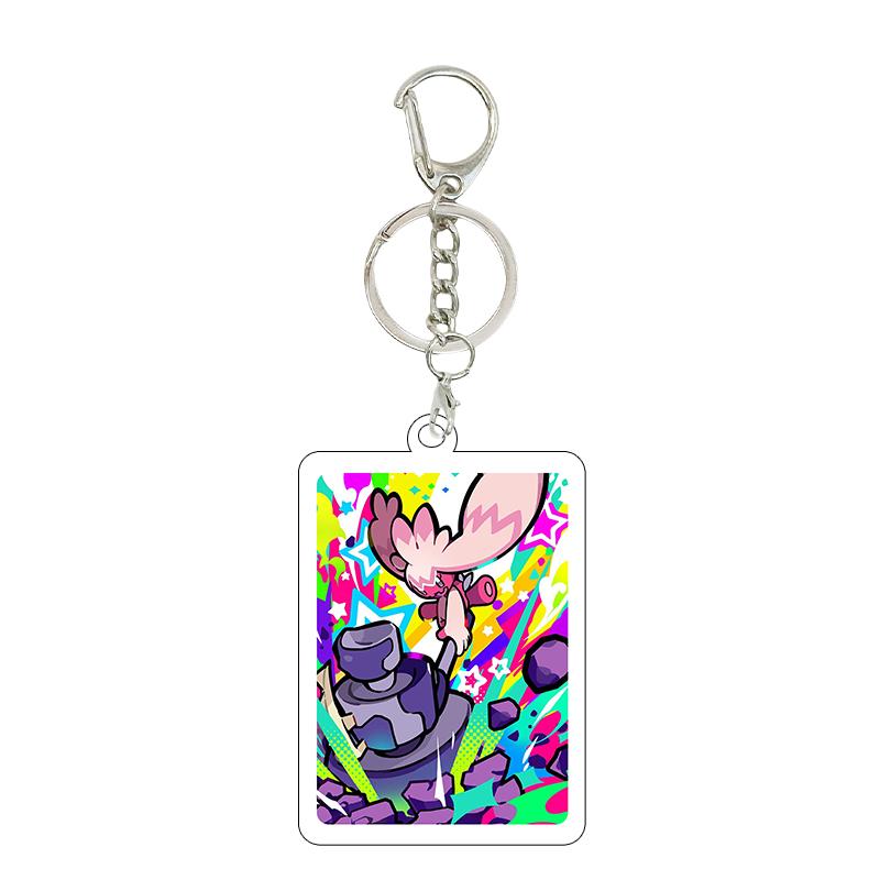 Ptcg Pocket 5cm Anime Fashion Squirtle Bulbasaur Psyduck Cartoon Diy Acrylic Action Keychain Backpack Pendant Accessories Charm