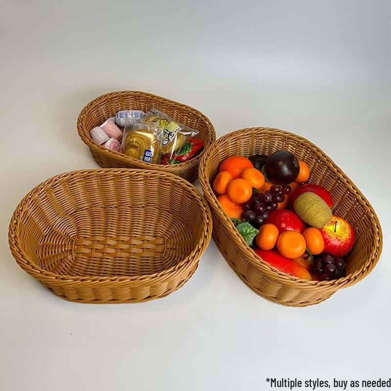 Handmade Imitation Rattan Woven Storage Baskets