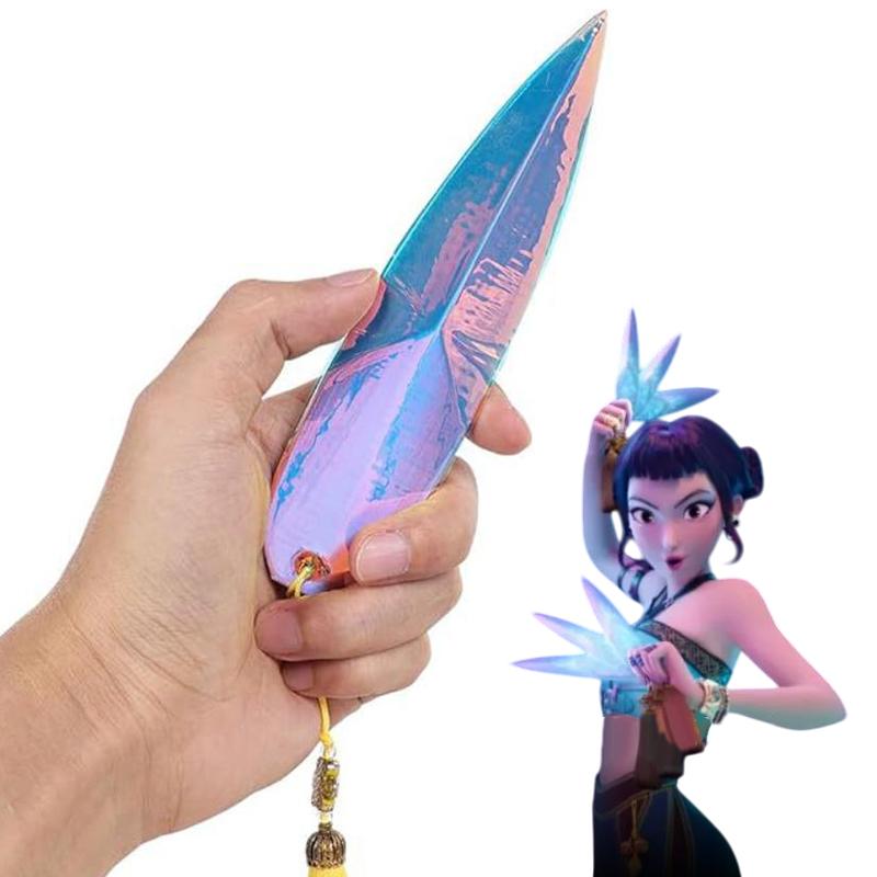 Zoey Kpop Demon Hunters Cosplay Lights Dart Weapons Roleplay Props For Girl Group Idol Halloween Carnival Costume Accessories