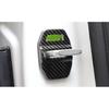 For BMW X5 F15 14-18 Carbon Fiber Steel Door Lock Protection Cover Trim 4PCS