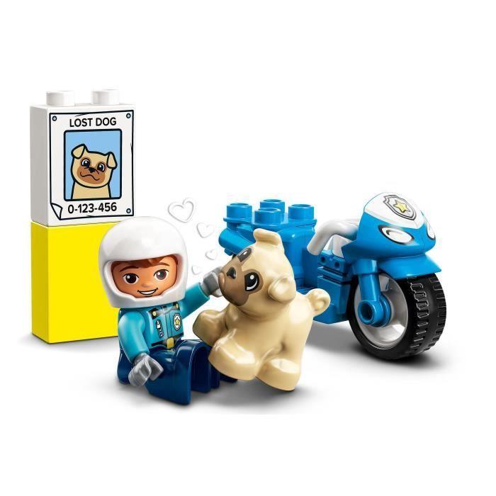 LEGO® 10967 DUPLO Policejní motorka, Hračka pro děti od 2 let, Rozvoj jemné motoriky