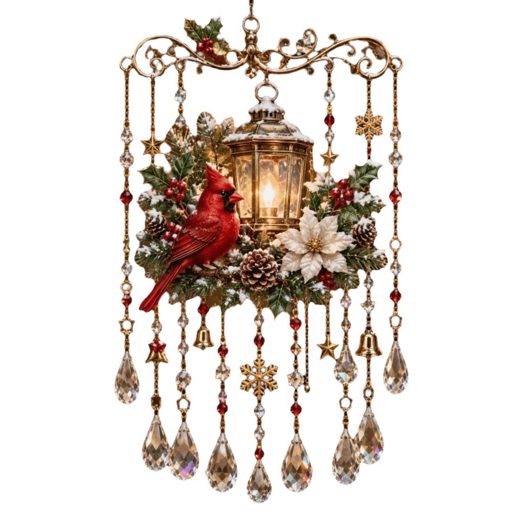 Clopoțel de vânt de Crăciun din acril Ren Om de zăpadă Pasăre Ornamente de agățat de Crăciun Moș Crăciun Decorațiune pentru casă Pandantiv din cristal pictat