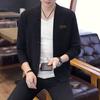 Men Knitted Cardigan Coat Single-breasted Long Sleeve Solid Color Slim Fit Elastic Thick Warm Stand Collar Badge Decor Casual Mid