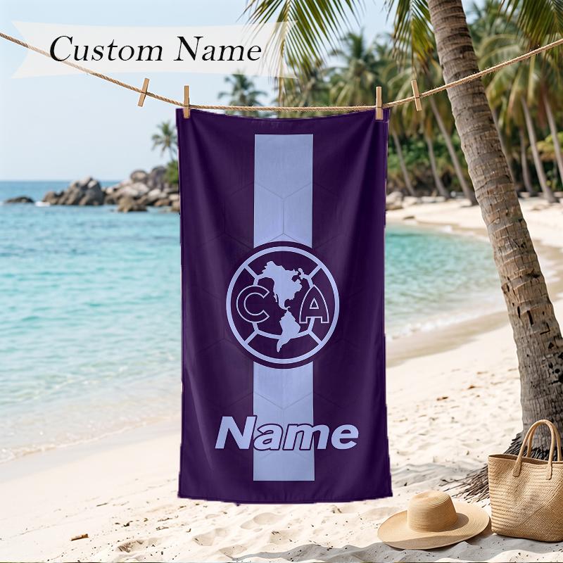 Club America Custom Name Printed Beach Towel Personalized Soft Towel For Swimming Beach Travel