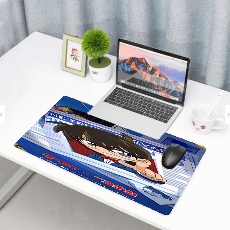 Detective Conan Druck Mauspads, Anti-Rutsch Schreibtisch Tastaturmatte, für PC Laptop Gaming Arbeiten Tägliche Nutzung, Coole Festival Überraschungsgeschenk