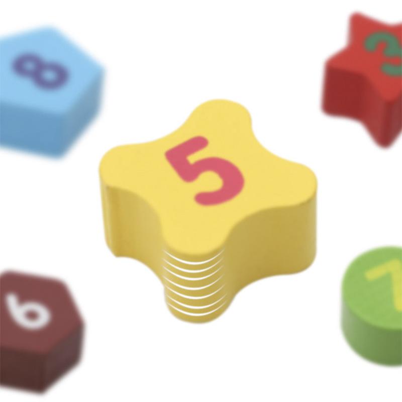 Non-Toxic Children'S Wooden Cartoon Animal Clock Teaching Aid Early Education Time Color Shape Matching Building Blocks Educational Toys