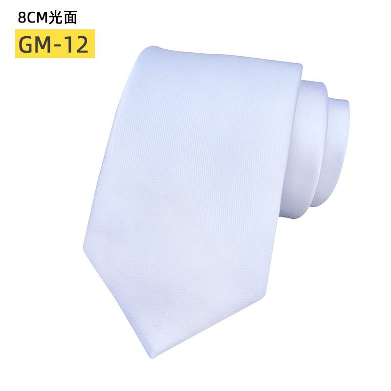 Classic Monochrome Satin Tie Business Casual Versatile Wedding Tie