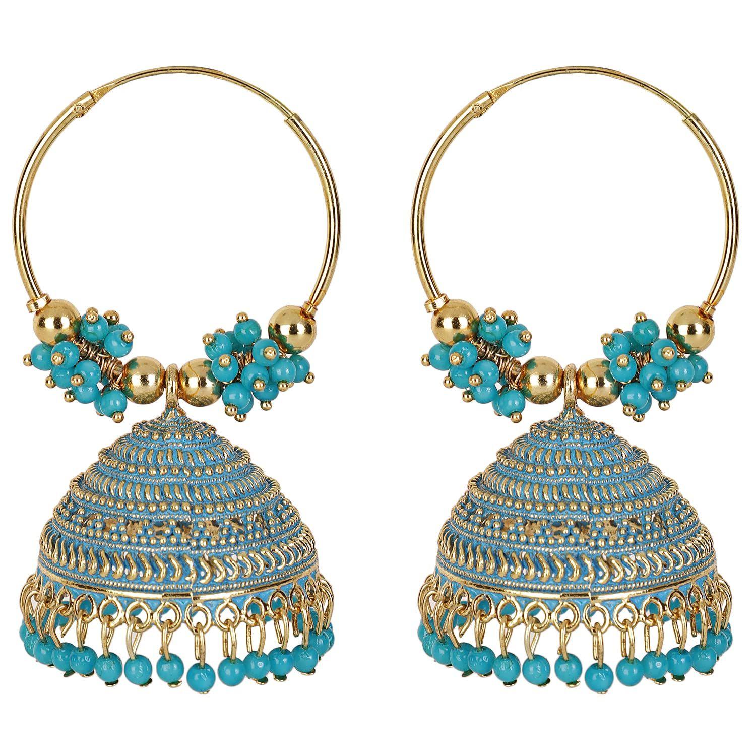 

Latest Stylish Traditional Hoop Jhumki Earrings for Women & Girls