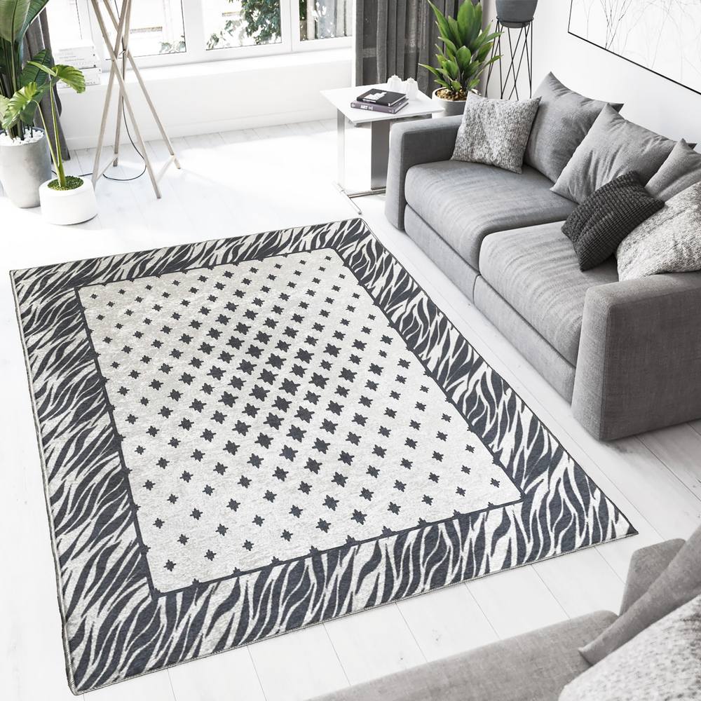 

Mosimoso Home H072 Digital Printed Dot Sole Carpet 50x80 cm серый