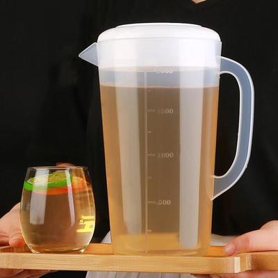 Plastic Pitcher Cold Water Kettle Leakproof Refrigerator Fruit Juice Tea-pot Water Jug For Hot/Cold Lemonade Juice Beverage Jar Ice Tea Kettle