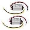2PCS DC 24V to 12V 2A Voltage Regulator Converter IP68 Waterproofing for Vehicles Boats Solar Systems