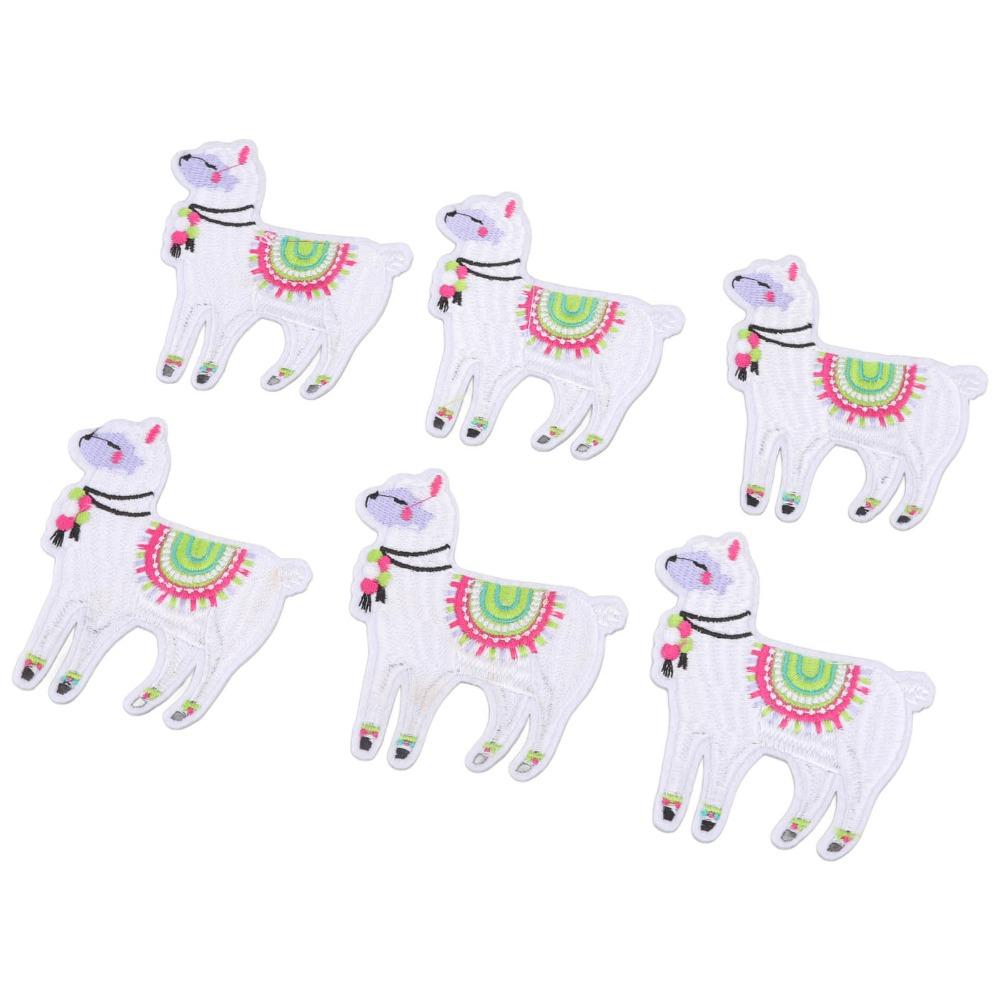 6pcs DIY Embroidery Sew On Patches Washable Embroidered Patches Cute Iron On Patches For Bags