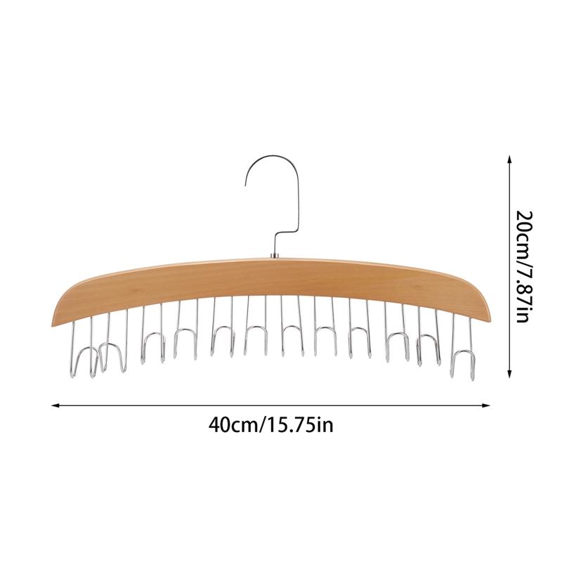 Деревянная вешалка для одежды многофункциональная вешалка для белья бытовая вешалка для одежды из цельного дерева крючки для одежды Wave организация дома 4463₽